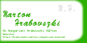 marton hrabovszki business card