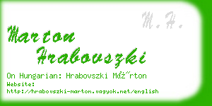 marton hrabovszki business card